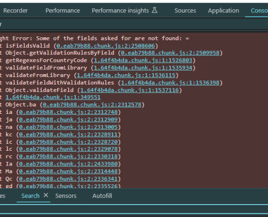 e-commerce javascript frontend fout