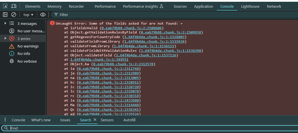 e-commerce javascript frontend fout